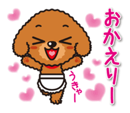 Cute Toy poodle day to day sticker #5472587