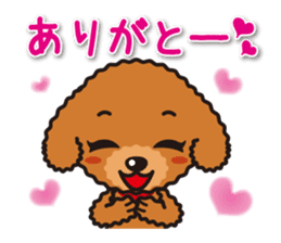 Cute Toy poodle day to day sticker #5472591