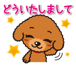 Cute Toy poodle day to day sticker #5472592