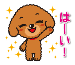 Cute Toy poodle day to day sticker #5472595
