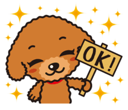 Cute Toy poodle day to day sticker #5472596