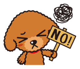 Cute Toy poodle day to day sticker #5472597