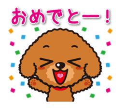 Cute Toy poodle day to day sticker #5472602