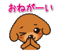 Cute Toy poodle day to day sticker #5472603