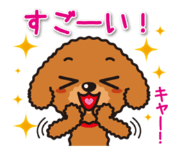 Cute Toy poodle day to day sticker #5472605