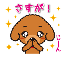 Cute Toy poodle day to day sticker #5472606