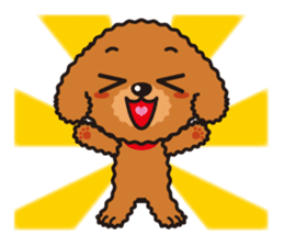 Cute Toy poodle day to day sticker #5472607