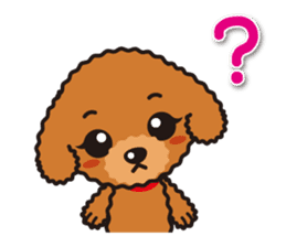Cute Toy poodle day to day sticker #5472609