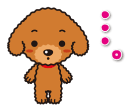 Cute Toy poodle day to day sticker #5472610
