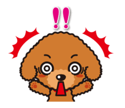 Cute Toy poodle day to day sticker #5472612