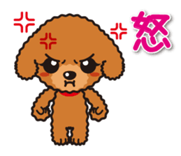 Cute Toy poodle day to day sticker #5472614