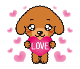 Cute Toy poodle day to day sticker #5472618