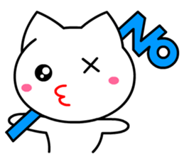 Tomo's Cute Cat White (English) sticker #5474223