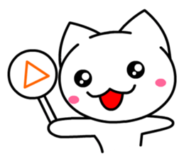 Tomo's Cute Cat White (English) sticker #5474225