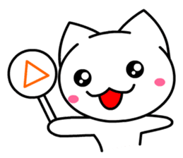 Tomo's Cute Cat White (English) sticker #5474225