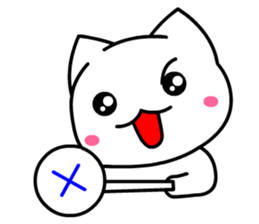 Tomo's Cute Cat White (English) sticker #5474226