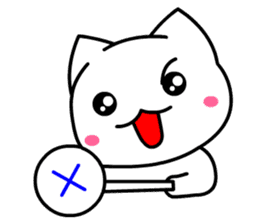 Tomo's Cute Cat White (English) sticker #5474226