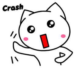 Tomo's Cute Cat White (English) sticker #5474227