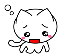 Tomo's Cute Cat White (English) sticker #5474230