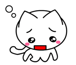Tomo's Cute Cat White (English) sticker #5474230