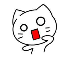 Tomo's Cute Cat White (English) sticker #5474231