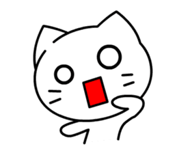 Tomo's Cute Cat White (English) sticker #5474231