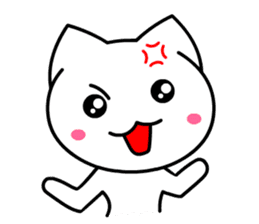 Tomo's Cute Cat White (English) sticker #5474232