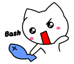 Tomo's Cute Cat White (English) sticker #5474233