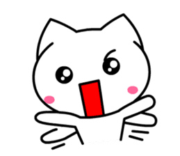 Tomo's Cute Cat White (English) sticker #5474234