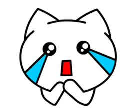 Tomo's Cute Cat White (English) sticker #5474236