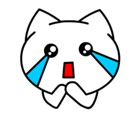 Tomo's Cute Cat White (English) sticker #5474236