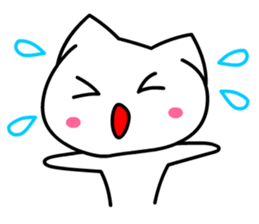 Tomo's Cute Cat White (English) sticker #5474238