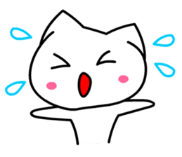 Tomo's Cute Cat White (English) sticker #5474238