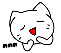 Tomo's Cute Cat White (English) sticker #5474240