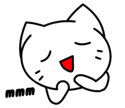 Tomo's Cute Cat White (English) sticker #5474240