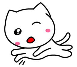 Tomo's Cute Cat White (English) sticker #5474245