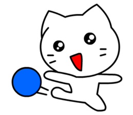 Tomo's Cute Cat White (English) sticker #5474248