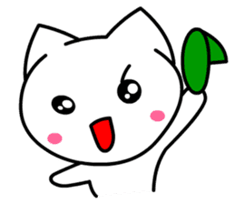 Tomo's Cute Cat White (English) sticker #5474252