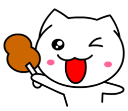 Tomo's Cute Cat White (English) sticker #5474253