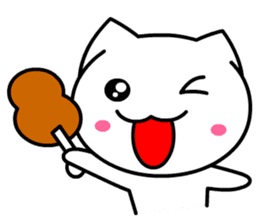 Tomo's Cute Cat White (English) sticker #5474253