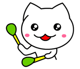 Tomo's Cute Cat White (English) sticker #5474254