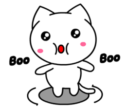 Tomo's Cute Cat White (English) sticker #5474258