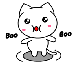 Tomo's Cute Cat White (English) sticker #5474258
