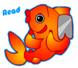 Cool Goldfish chan (English) sticker #5474360