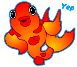 Cool Goldfish chan (English) sticker #5474369
