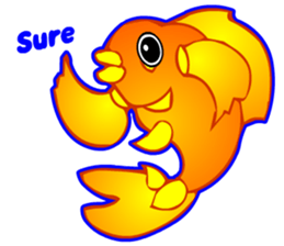 Cool Goldfish chan (English) sticker #5474370