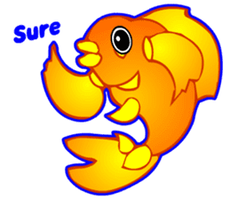 Cool Goldfish chan (English) sticker #5474370