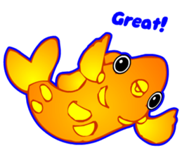 Cool Goldfish chan (English) sticker #5474376