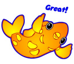Cool Goldfish chan (English) sticker #5474376
