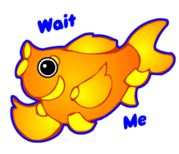 Cool Goldfish chan (English) sticker #5474377